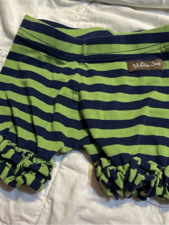 Matilda Jane Other - Matilda Jane Navy and Green Stripe Ruffle Diaper Cover